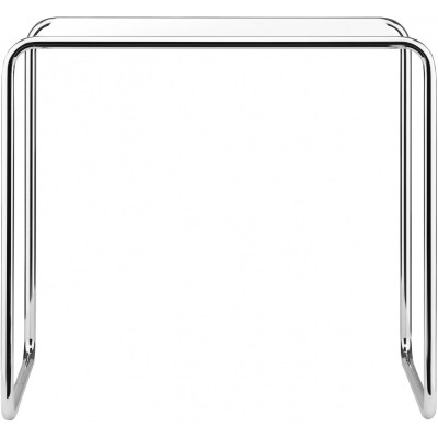 Thonet - B 9 b Beistelltisch - TS 9015 Cool White decklackiert (Gestell: Chrom Standard) Thonet - B 9 b Beistelltisch - TS 9015 Cool White decklackiert (Gestell: Chrom Standard)