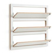 Ambivalenz - Fläpps Schuhregal 80x80 cm - Weiß