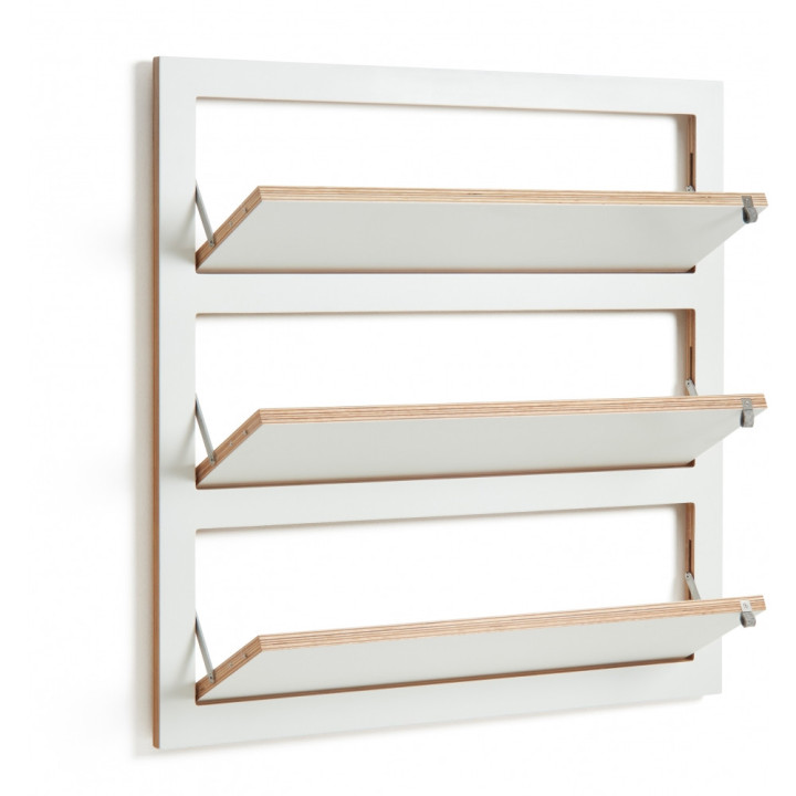 Ambivalenz - Fläpps Schuhregal 80x80 cm - Weiß Ambivalenz - Fläpps Schuhregal 80x80 cm - Weiß