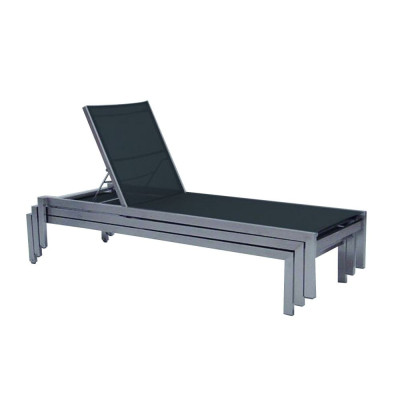 Jan Kurtz - Quadrato Stapelliege - Schwarz-Schwarz Jan Kurtz - Quadrato Stapelliege - Schwarz-Schwarz