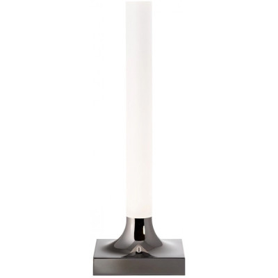 Kartell - Goodnight Battery Tischleuchte tragbar - Titan poliert Kartell - Goodnight Battery Tischleuchte tragbar - Titan poliert