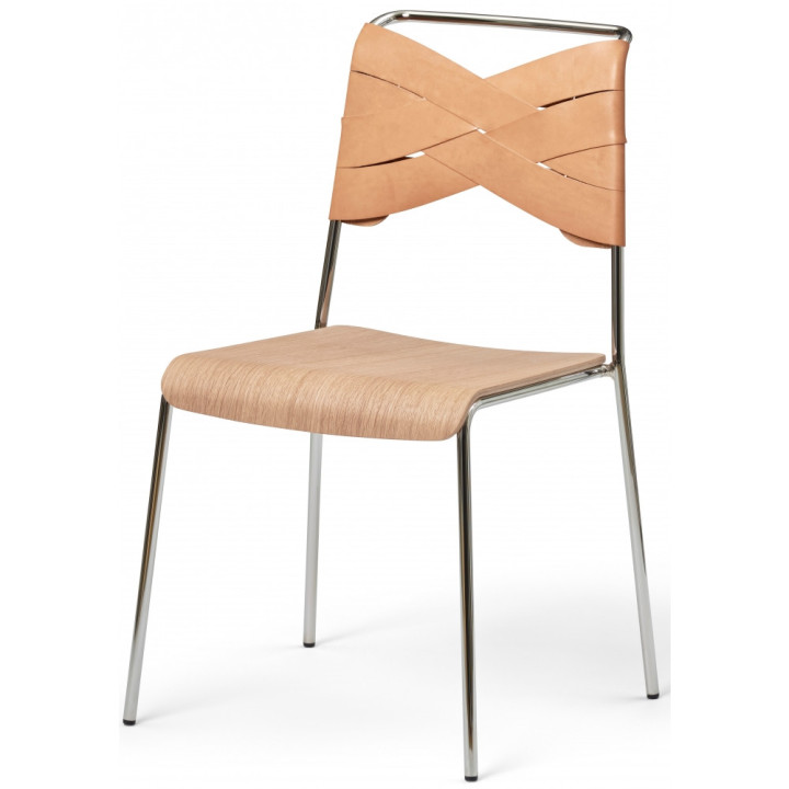 Design House Stockholm - Torso Stuhl - Chrom/Eiche/Natur Design House Stockholm - Torso Stuhl - Chrom/Eiche/Natur
