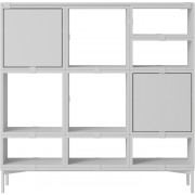 Muuto - Stacked Storage System Flur Regal Konfiguration 3 - Grau