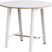 TIPTOE - New Modern Hoher Tisch rund - 90 cm | Multiplex weiß | Cloudy white