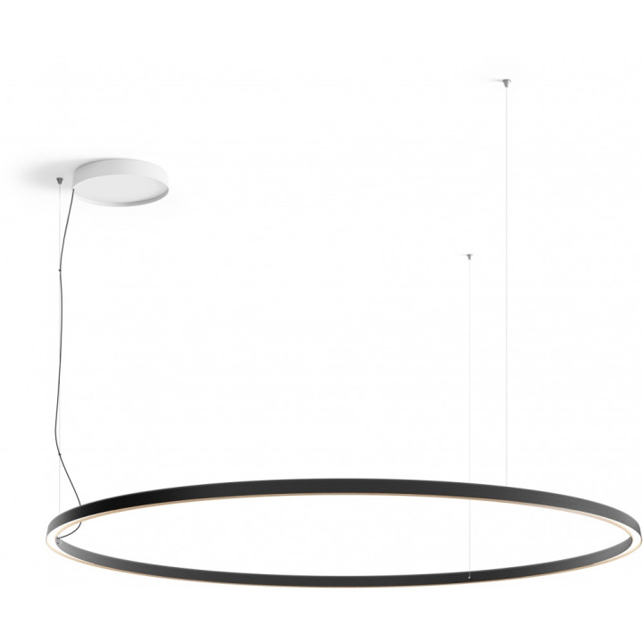 Luceplan - Compendium Circle Hängeleuchte Ø200 cm - 3000K / Schwarz Luceplan - Compendium Circle Hängeleuchte Ø200 cm - 3000K / Schwarz