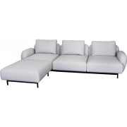 Cane-line - Aura Sofa 3-Sitzer mit niedrigen Armlehnen & Chaise Longue rechts - Hellgrau (Ambience) Cane-line - Aura Sofa 3-Sitzer mit niedrigen Armlehnen & Chaise Longue rechts - Hellgrau (Ambience)
