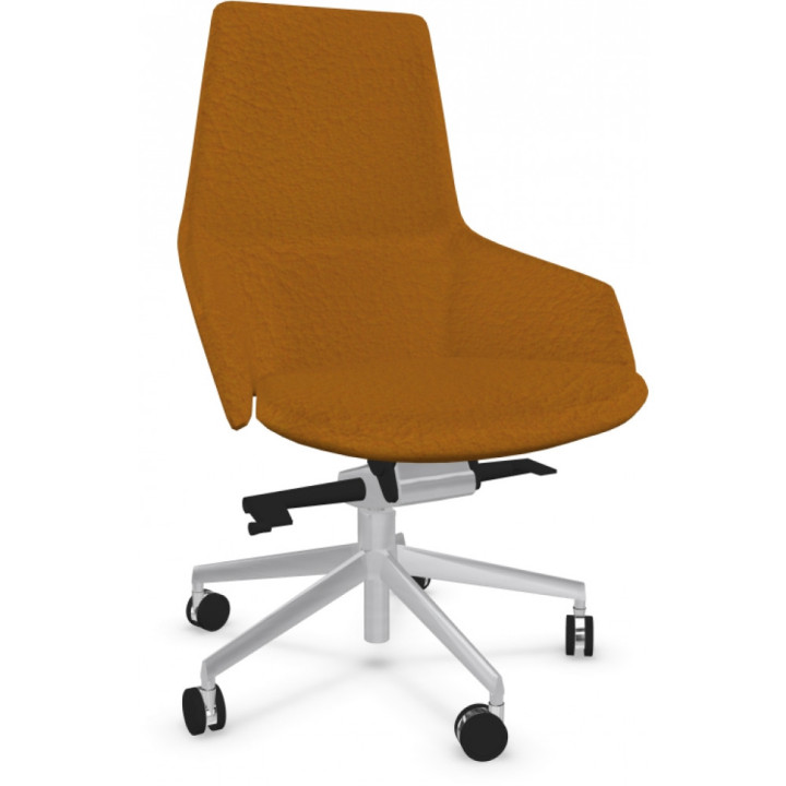 Arper - Aston Office Syncro 1918 Stuhl mit Rollen - Kunstleder Braun Arper - Aston Office Syncro 1918 Stuhl mit Rollen - Kunstleder Braun