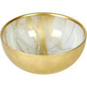 Lambert - Achat Schale (4er Set) - Elfenbein/Gold