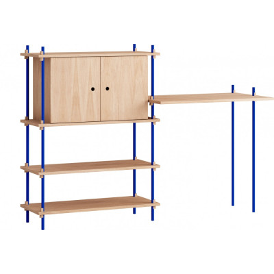 Moebe - Shelving System s.115.2.D Regal -  Doppelt - Eiche/Tiefblau Moebe - Shelving System s.115.2.D Regal -  Doppelt - Eiche/Tiefblau