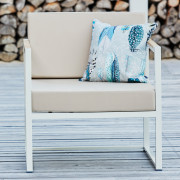 Jan Kurtz - Lux Lounge Armlehnsessel - Taupe | Weiß