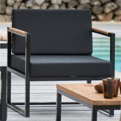 Jan Kurtz - Lux Lounge Armlehnsessel - Schwarz | Schwarz Jan Kurtz - Lux Lounge Armlehnsessel - Schwarz | Schwarz