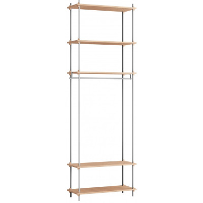 Moebe - Shelving System s.255.1.F Regal -  Einfach - Eiche / Edelstahl Moebe - Shelving System s.255.1.F Regal -  Einfach - Eiche / Edelstahl