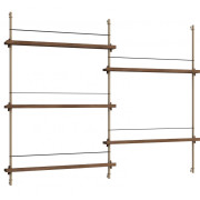 Moebe - MS.115.2 Magazin Regal Eiche geräuchert - Warmes Grau