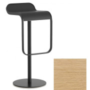 La Palma - Lem Barhocker 80 cm fix schwarz - Eiche gebleicht