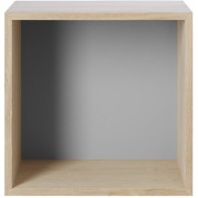 Muuto - Stacked Regal mit Rückwand - Mittel | Eiche/Hellgrau