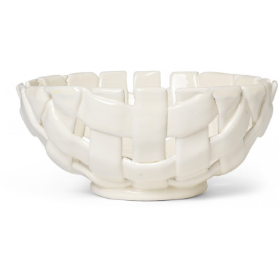 Ferm Living - Plait Schale Ø24 cm - Off-white Ferm Living - Plait Schale Ø24 cm - Off-white