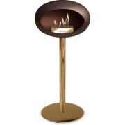 Le Feu - Dome Ground Steel High Bioethanol-Kamin Mocca - Roségold | Ø60 mm | Roségold | Roségold