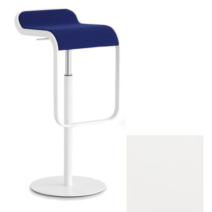 La Palma - Lem Barhocker Höhenrückverstellung weiß - Leder Weiß La Palma - Lem Barhocker Höhenrückverstellung weiß - Leder Weiß