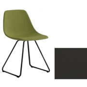 La Palma - Miunn S160 Kufenstuhl schwarz - Leder Dunkelbraun