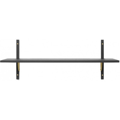 Ferm Living - Sector Regal Single Breit - Esche schwarz / Messing Ferm Living - Sector Regal Single Breit - Esche schwarz / Messing