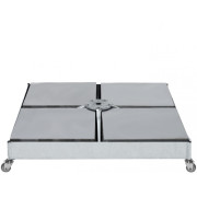 Glatz - Sockel M4 180kg mit Standfuß M4 und Beton-Platten - Graphitgrau / mit Rollen