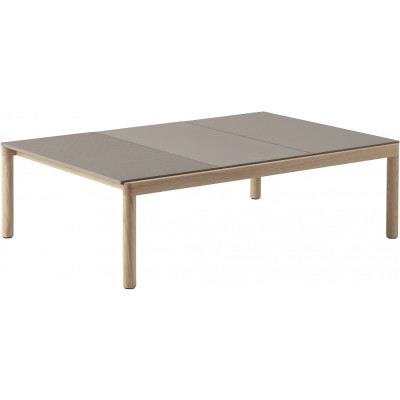 Muuto - Couple Couchtisch 3 Tischplatten Glatt/Gewellt - Taupe / Eiche Muuto - Couple Couchtisch 3 Tischplatten Glatt/Gewellt - Taupe / Eiche