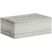 Norr11 - Cubism Couchtisch L - Travertin Silber