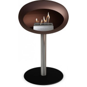 Le Feu - Dome Ground Steel Low Bioethanol-Kamin Mocca - Stahl poliert | Ø60 mm | Schwarz | Stahl
