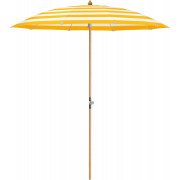 Glatz - Alexo Sonnenschirm Ø220cm ohne Volant - Yellow Stripe 624 (Kategorie 5) | mit Schutzhülle