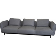 Cane-line - Aura Sofa 3-Sitzer mit hohen Armlehnen - Dunkelgrau (Ambience) Cane-line - Aura Sofa 3-Sitzer mit hohen Armlehnen - Dunkelgrau (Ambience)