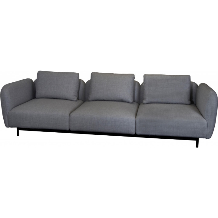 Cane-line - Aura Sofa 3-Sitzer mit hohen Armlehnen - Dunkelgrau (Ambience) Cane-line - Aura Sofa 3-Sitzer mit hohen Armlehnen - Dunkelgrau (Ambience)