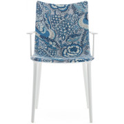 Kartell - H.H.H. Stuhl Polsterung Stoff - Weiß / Ink