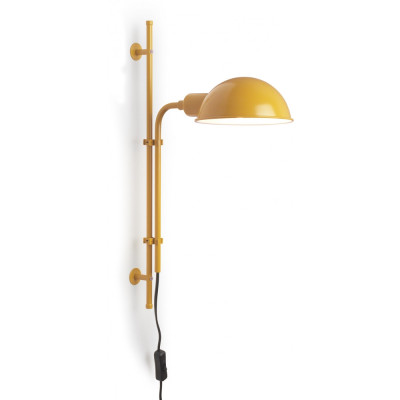 Marset - Funiculí Wandleuchte mit Aluminium Schirm - Senfgelb Marset - Funiculí Wandleuchte mit Aluminium Schirm - Senfgelb
