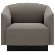 New Works - Shore Lounge Sessel mit Sockel - Umber (Linara)