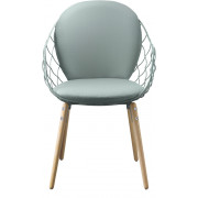 Magis - Pina Armlehnstuhl Großes Rückenkissen - Natur/Grün (Steelcut 2 935)