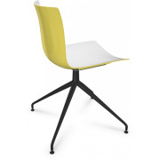 Arper - Catifa 46 0368 Stuhl Sternfuß zweifarbig - Weiß-Gelb | Schwarz