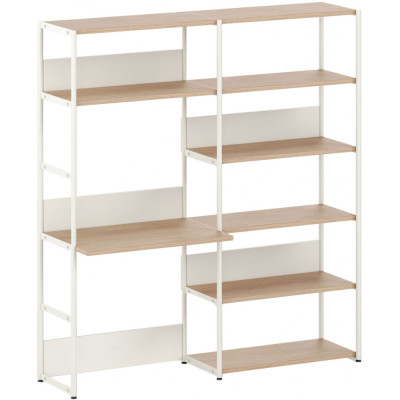 TIPTOE - Unit Schreibtischregal - Creme weiß | 180 cm | 160 cm TIPTOE - Unit Schreibtischregal - Creme weiß | 180 cm | 160 cm