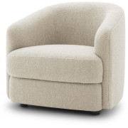 New Works - Covent Lounge Sessel schmal mit Drehfuß - Lana (Nevotex Barnum)