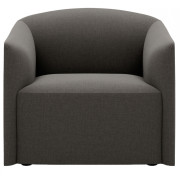 New Works - Shore Lounge Sessel mit verlängerter Basis - Lava Rock (Ruskin)