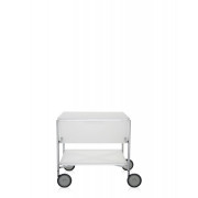 Kartell - Mobil Rollcontainer - 1 Schublade; 1 Fach | Eisfarben