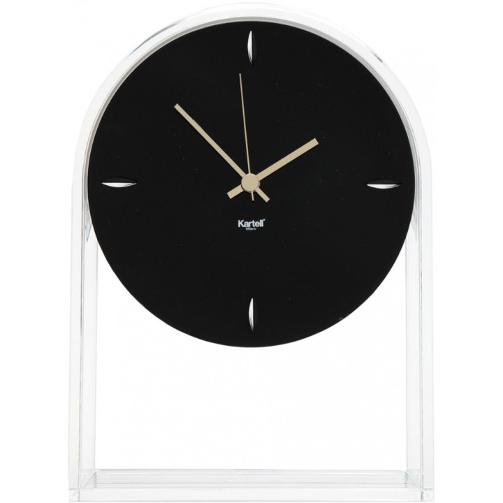 Kartell - Air du Temps Tischuhr - Schwarz / Glasklar Kartell - Air du Temps Tischuhr - Schwarz / Glasklar