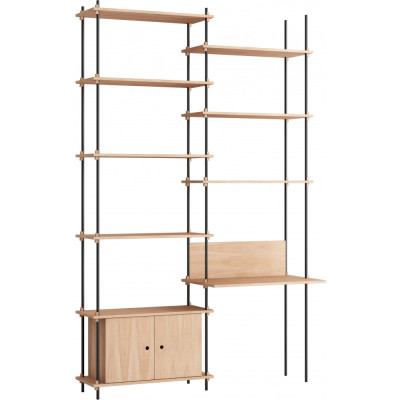 Moebe - Shelving System s.255.2.E Regal -  Doppelt - Eiche/Schwarz Moebe - Shelving System s.255.2.E Regal -  Doppelt - Eiche/Schwarz