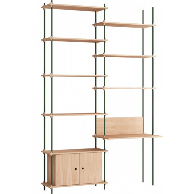 Moebe - Shelving System s.255.2.E Regal -  Doppelt - Eiche/Kieferngrün Moebe - Shelving System s.255.2.E Regal -  Doppelt - Eiche/Kieferngrün