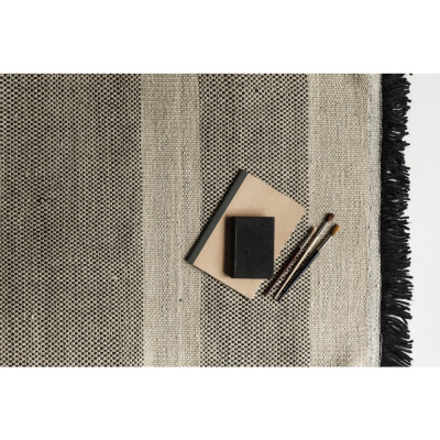 nanimarquina - Tres Stripes Schwarz Teppich nanimarquina - Tres Stripes Schwarz Teppich