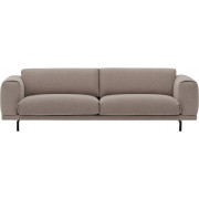 Muuto - Rest Sofa 3-Sitzer mit Metallgestell - Hearth 6 / Schwarz