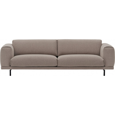 Muuto - Rest Sofa 3-Sitzer mit Metallgestell - Hearth 6 / Schwarz Muuto - Rest Sofa 3-Sitzer mit Metallgestell - Hearth 6 / Schwarz