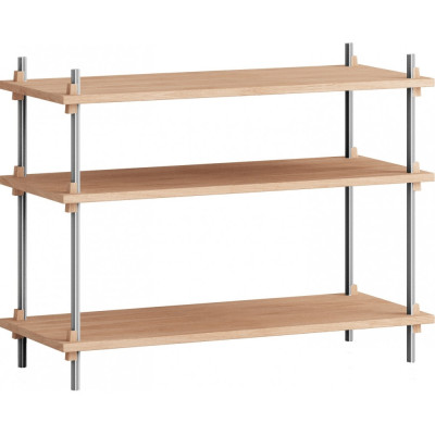 Moebe - Shelving System s.65.1.A Regal -  Einfach - Eiche / Edelstahl Moebe - Shelving System s.65.1.A Regal -  Einfach - Eiche / Edelstahl