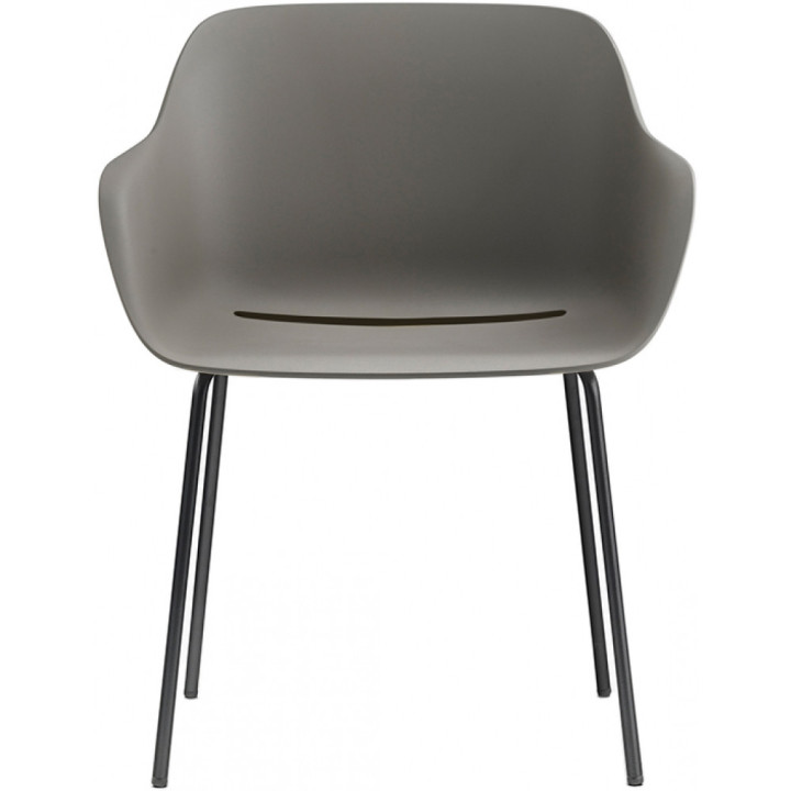 Pedrali - Babila XL 2734R Armlehnstuhl Stahlrohrgestell recycelt - Recyceltes Grau (Gestell: Schwarz) Pedrali - Babila XL 2734R Armlehnstuhl Stahlrohrgestell recycelt - Recyceltes Grau (Gestell: Schwarz)