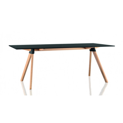 Magis - Butch Tisch - 180 x 90 cm | Schwarz-Natur Magis - Butch Tisch - 180 x 90 cm | Schwarz-Natur