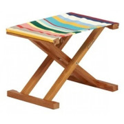 Weishäupl - Cabin Liegestuhl Hocker - Blue Sea (Acryltuch)